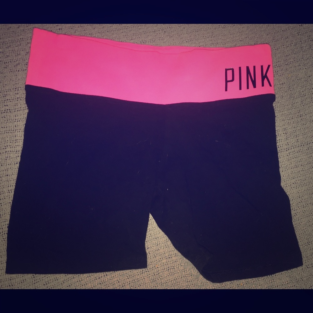 Pink yoga shorts
